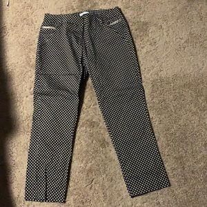 Black and khaki checked pants